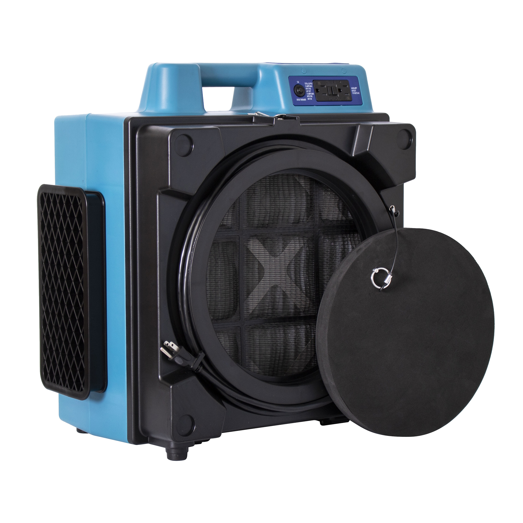 XPOWER, 3-Stage HEPA Air Scrubber w/ GFCI Outlets Meter, Max. Coverage Area 2000 ft², Air Delivery 750 cfm, Model# X-4700AM